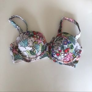 ASOS FULLER BUST floral print bikini top 34DDD/F